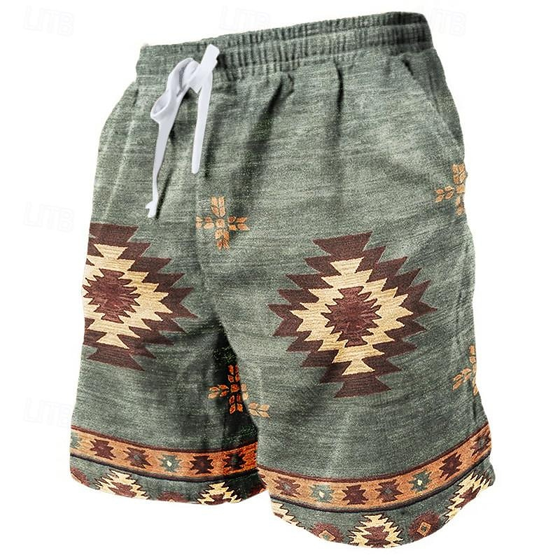 Ethnic Indian Fashion - Retro estilo étnico indiano praia shorts