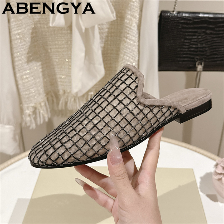 Ethnic Fashion Women - Chinelos femininos de renda brilhante com