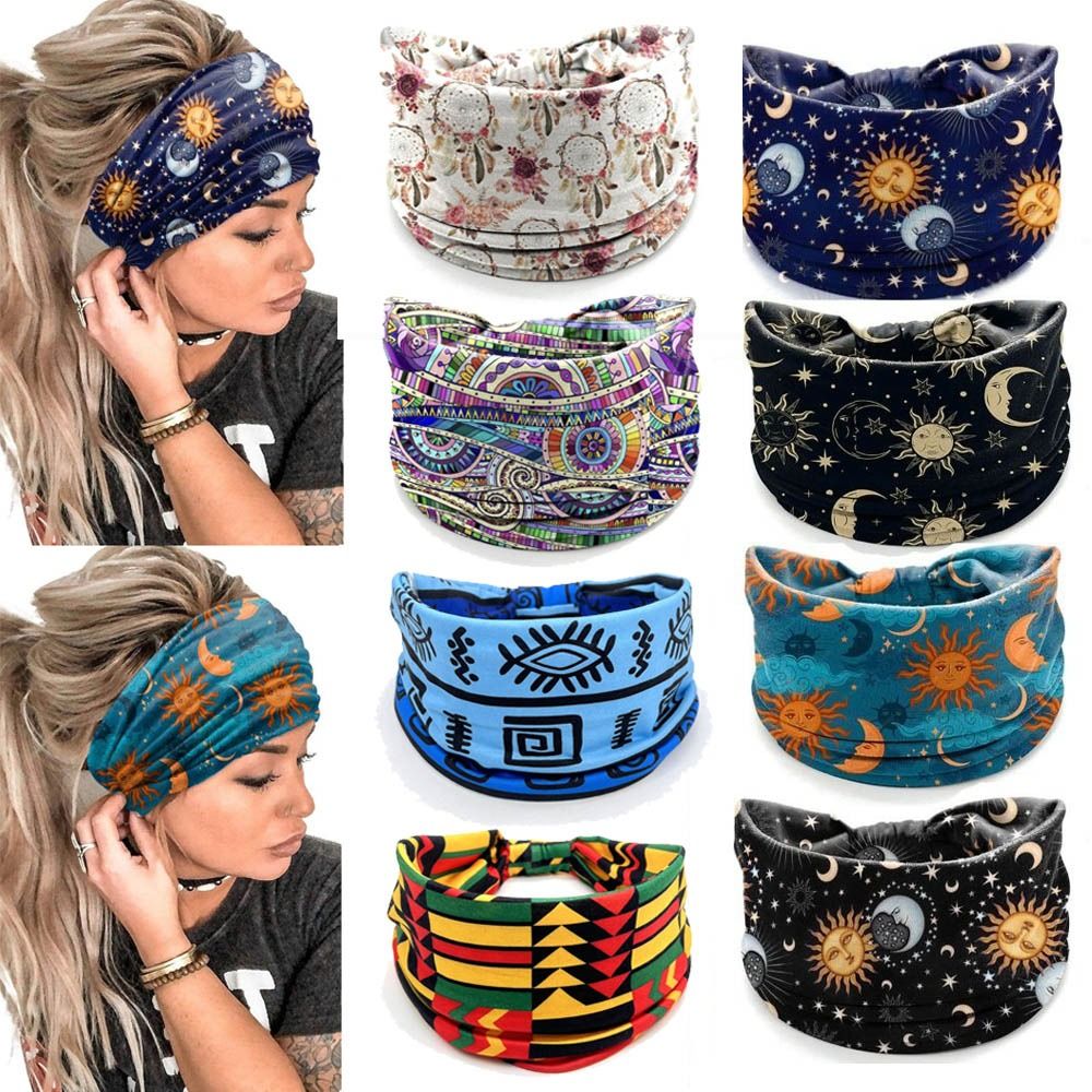 Ethnic Fashion Collection - Novas Faixas de Cabelo Elásticas Largas