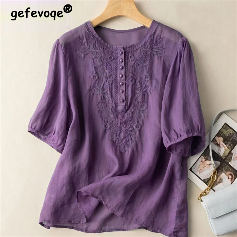 Ethnic Clothing & Online Fashion Store Khaadi Pk - Blusa de linho de algodão bordada