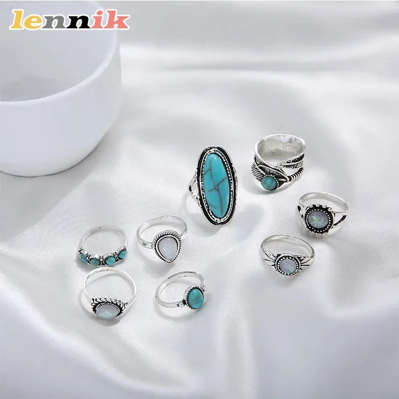 LENNIK Conjunto de Anéis Femin - Ethnic Wear Fashion Designer avaliação e preço