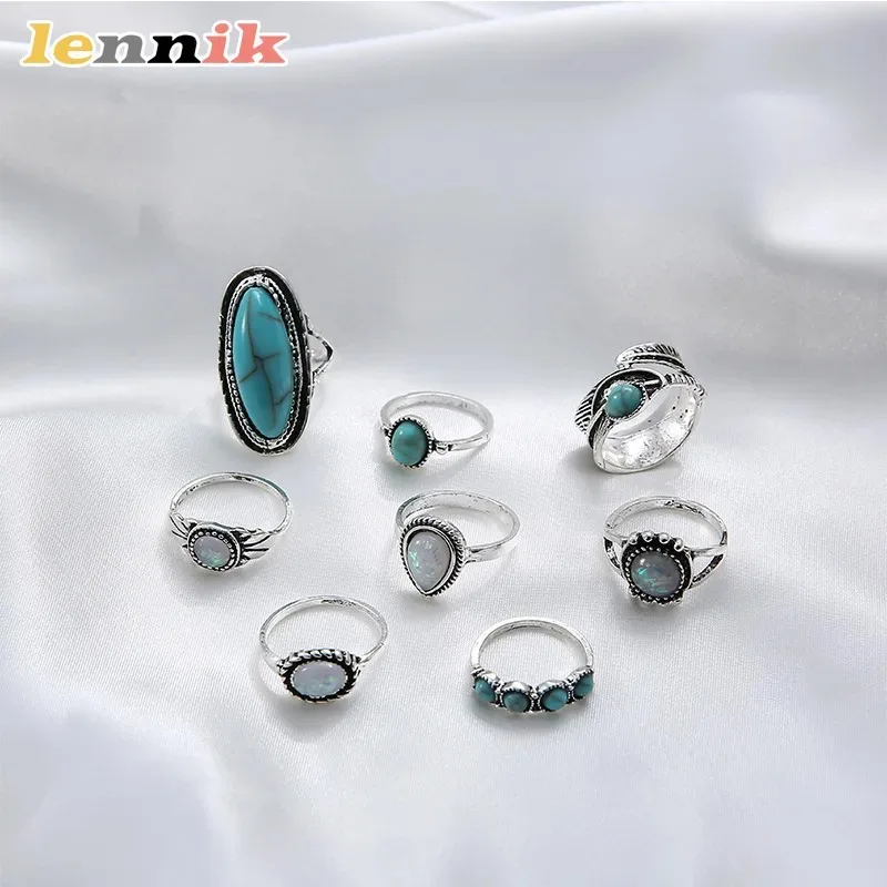LENNIK Conjunto de Anéis Femin - Ethnic Wear Fashion Designer avaliação e preço