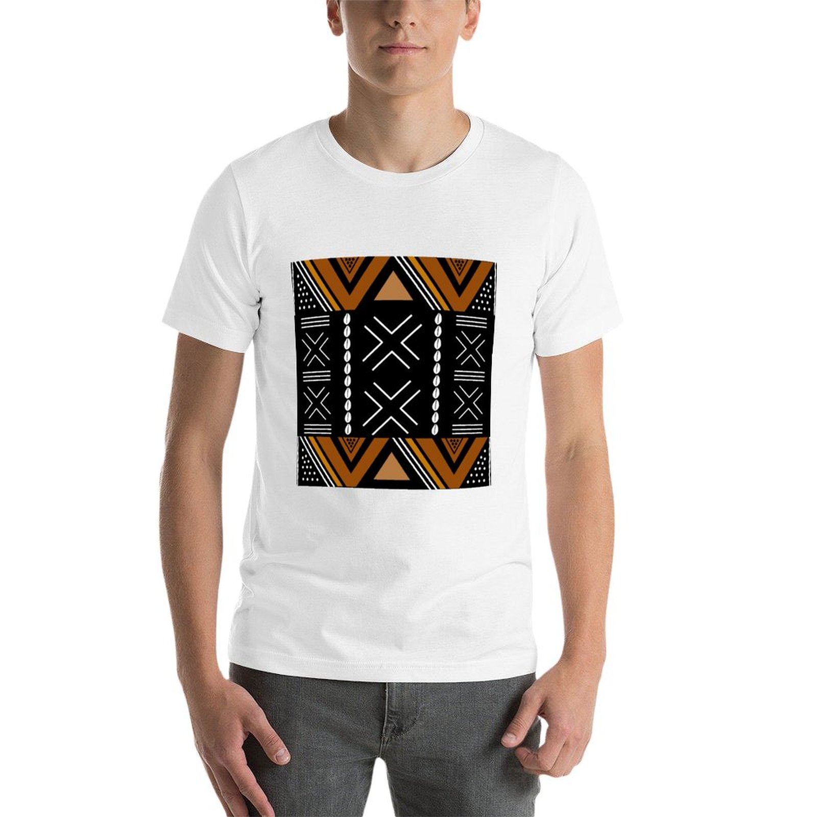 Camiseta com Design de Tecido  - Mudcloth Print Top avaliação e preço