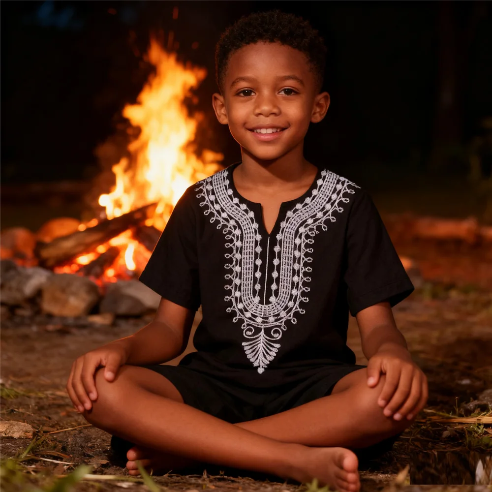 Camisetas Étnicas Vintage para - Kids Ethnic Fashion avaliação e preço