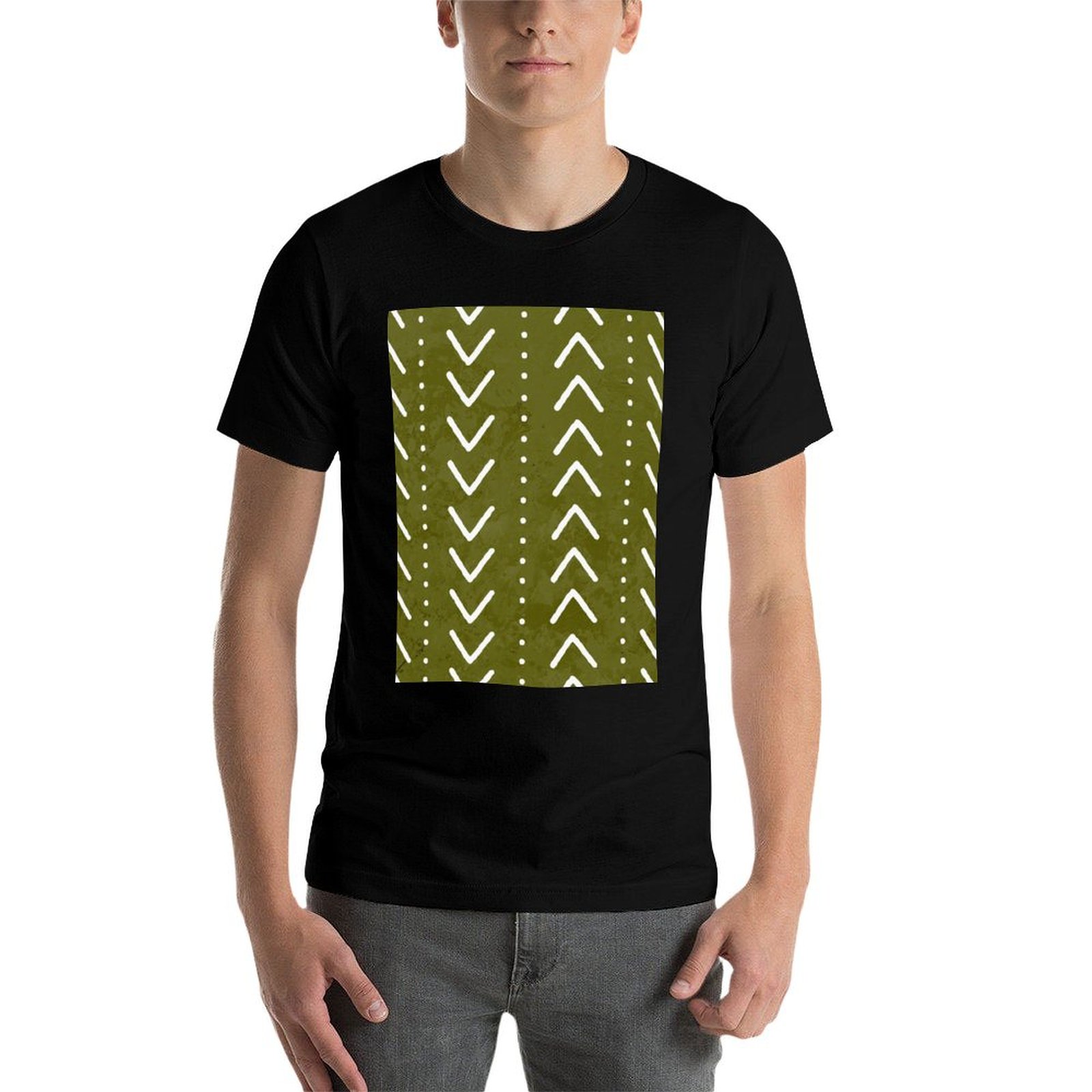 Camiseta Verde Oliva com Estam - Mudcloth Print Top avaliação e preço
