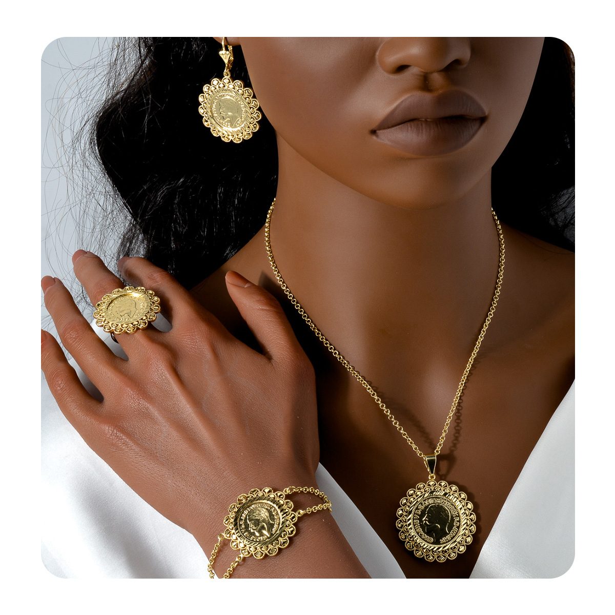 Conjunto de Joias Vintage com  - Ethnic Fashion Dubai avaliação e preço