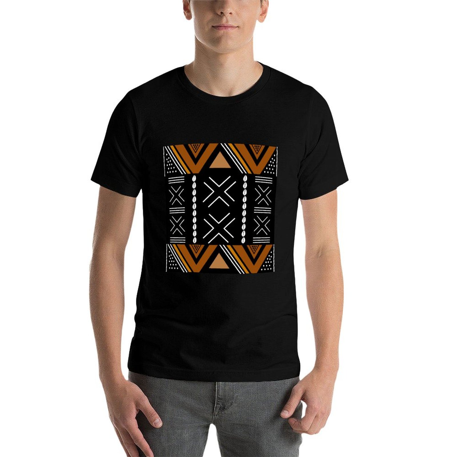 Camiseta com Design de Tecido  - Mudcloth Print Top avaliação e preço