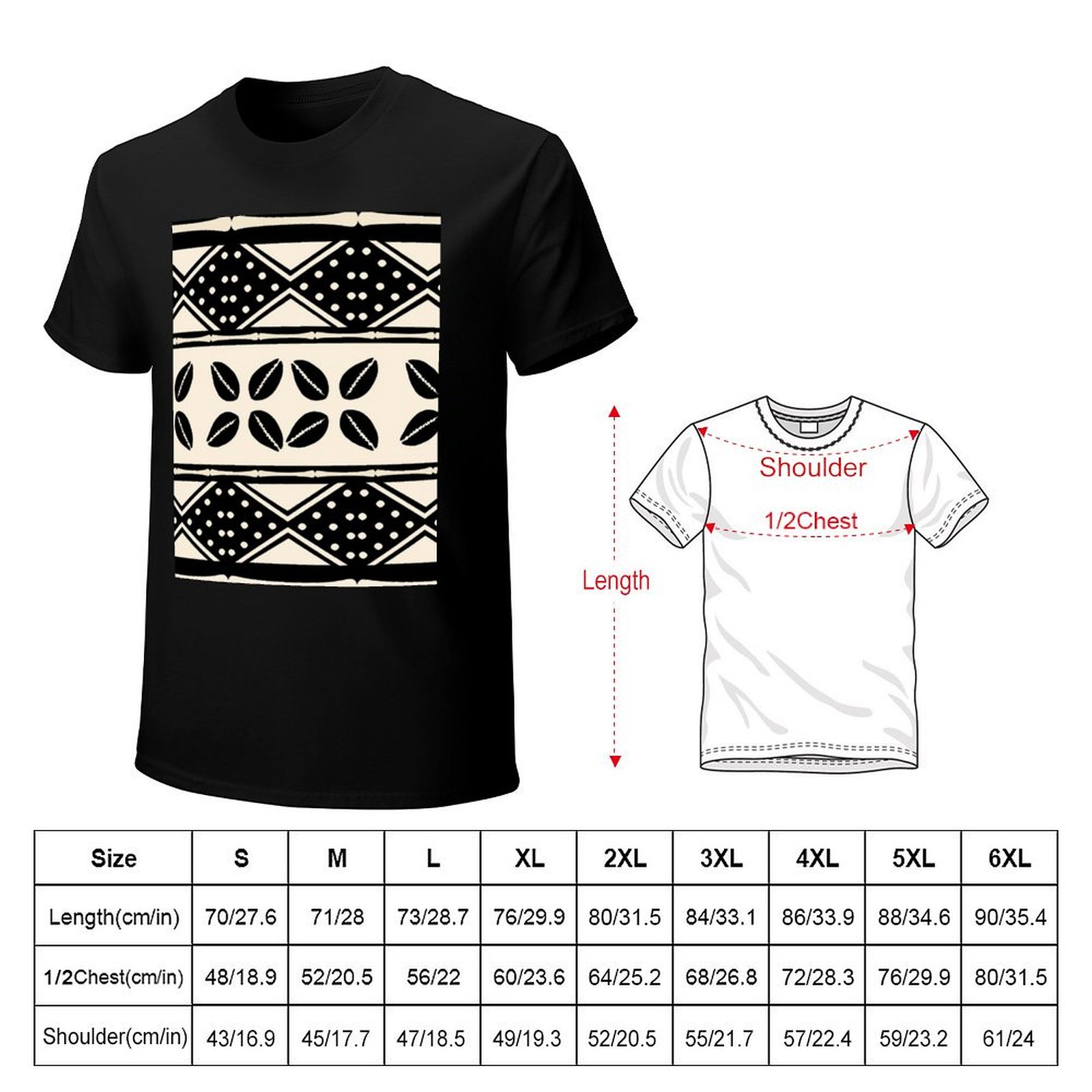 Camiseta com padrão abstrato d - Mudcloth Print Top avaliação e preço
