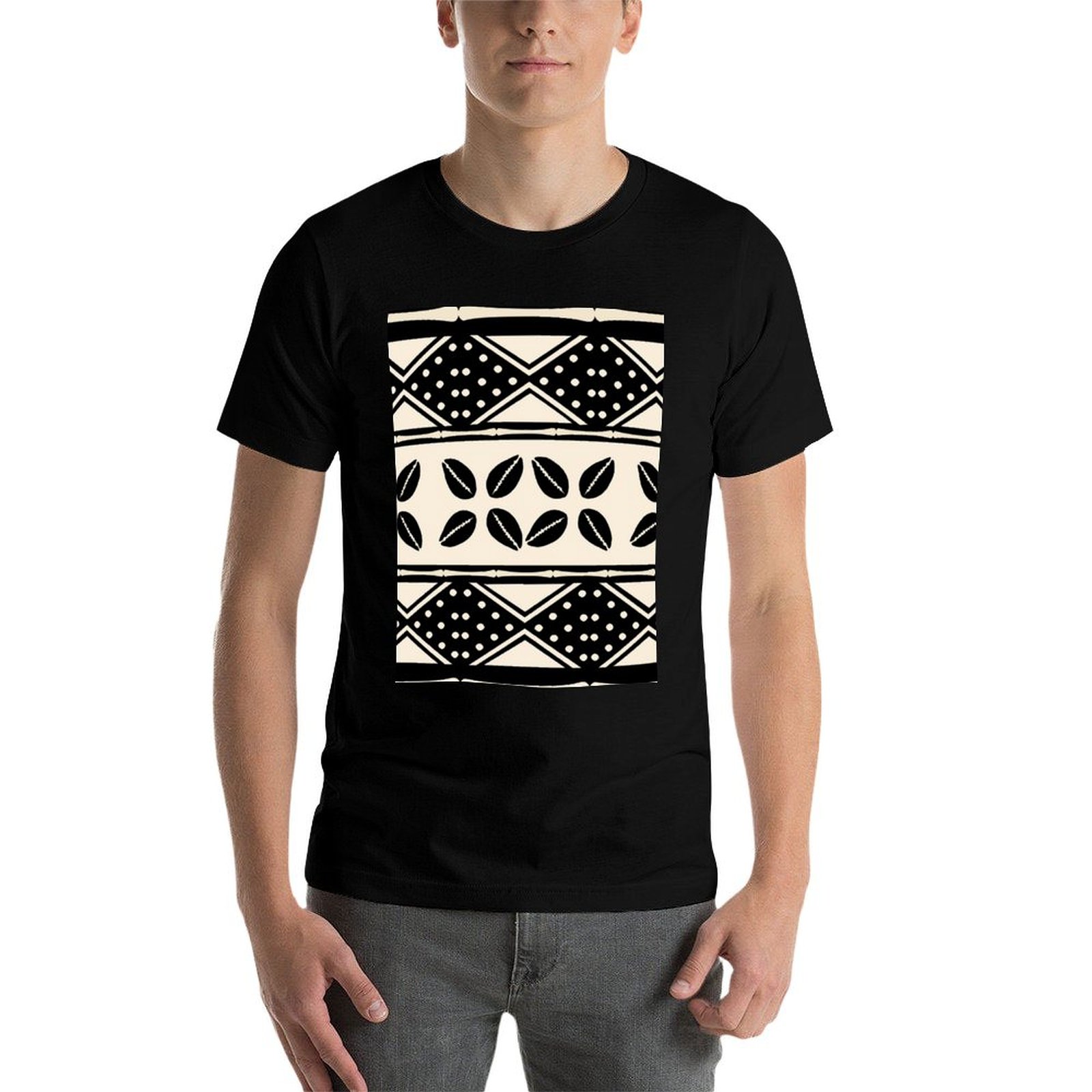 Camiseta com padrão abstrato a - Mudcloth Print Top avaliação e preço