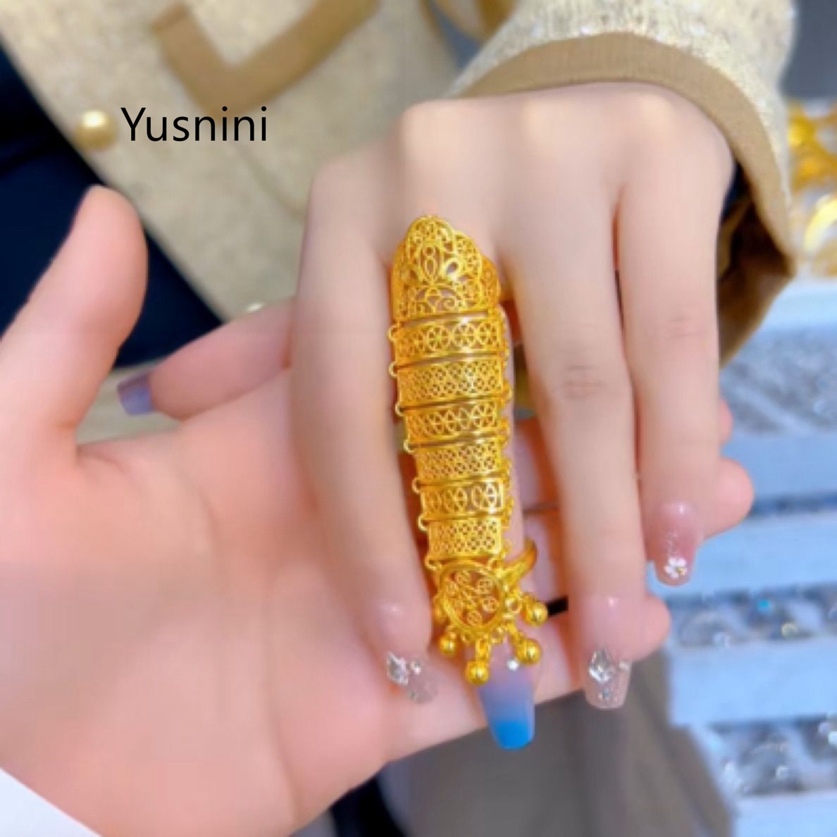 Anel Feminino Banhado a Ouro 2 - Ethnic Fashion Dubai avaliação e preço