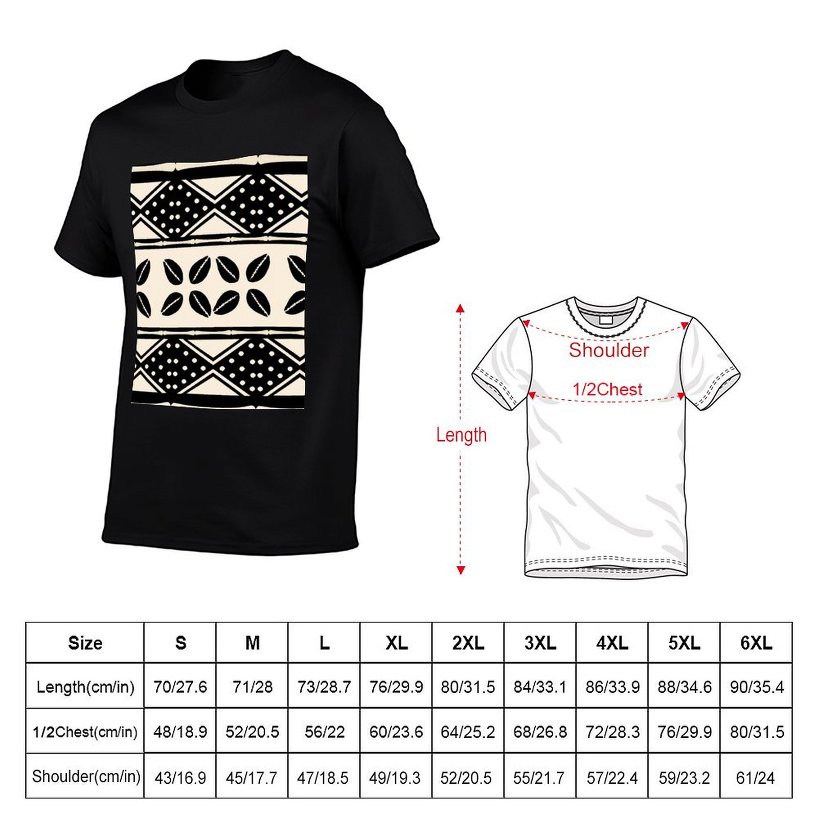 Camiseta com estampa abstrata  - Mudcloth Print Top avaliação e preço