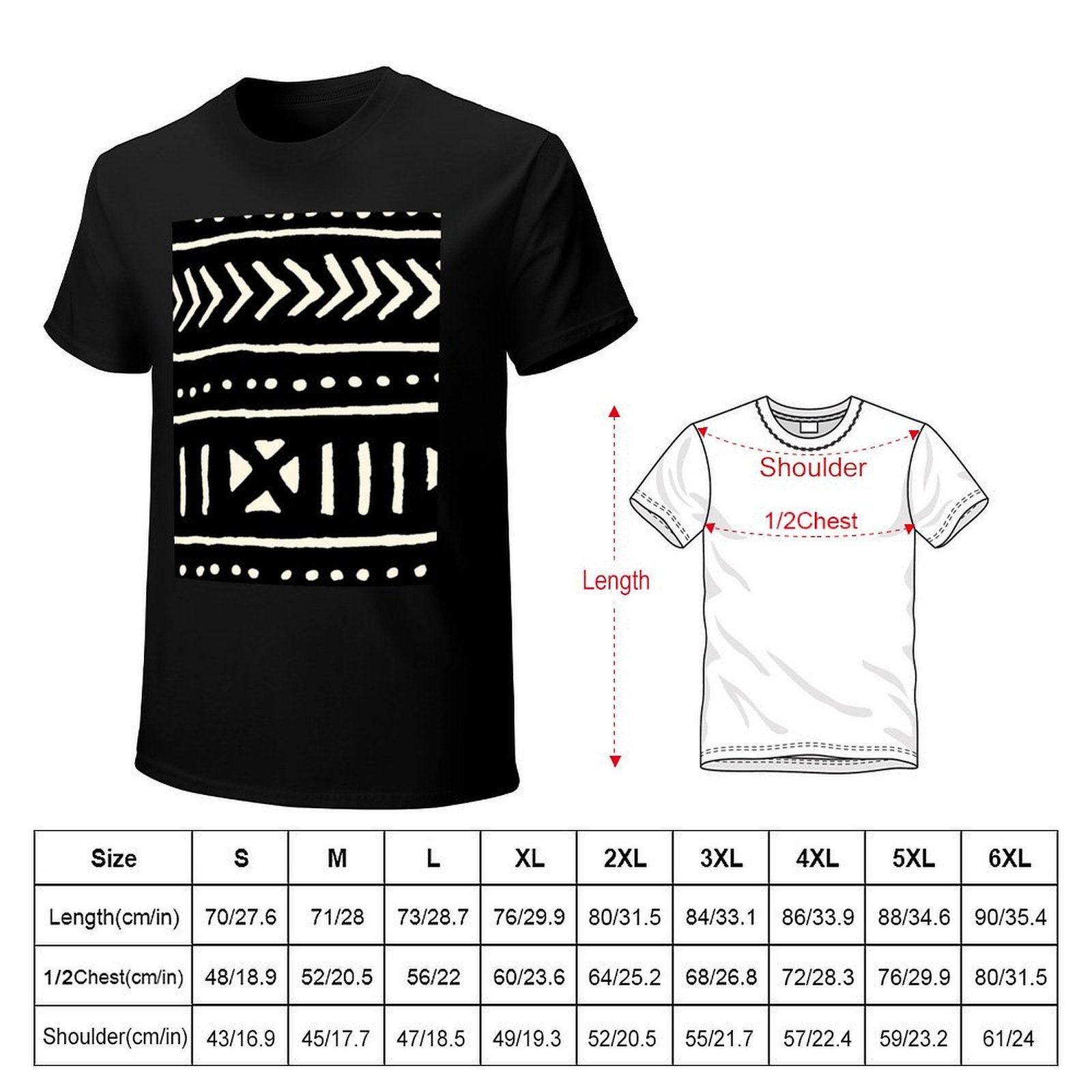 Camiseta de tecido africano pr - Mudcloth Print Top avaliação e preço