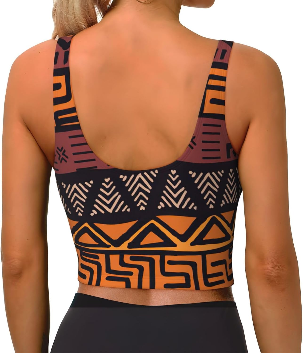 Sutiã Esportivo Feminino com E - Mudcloth Print Top avaliação e preço
