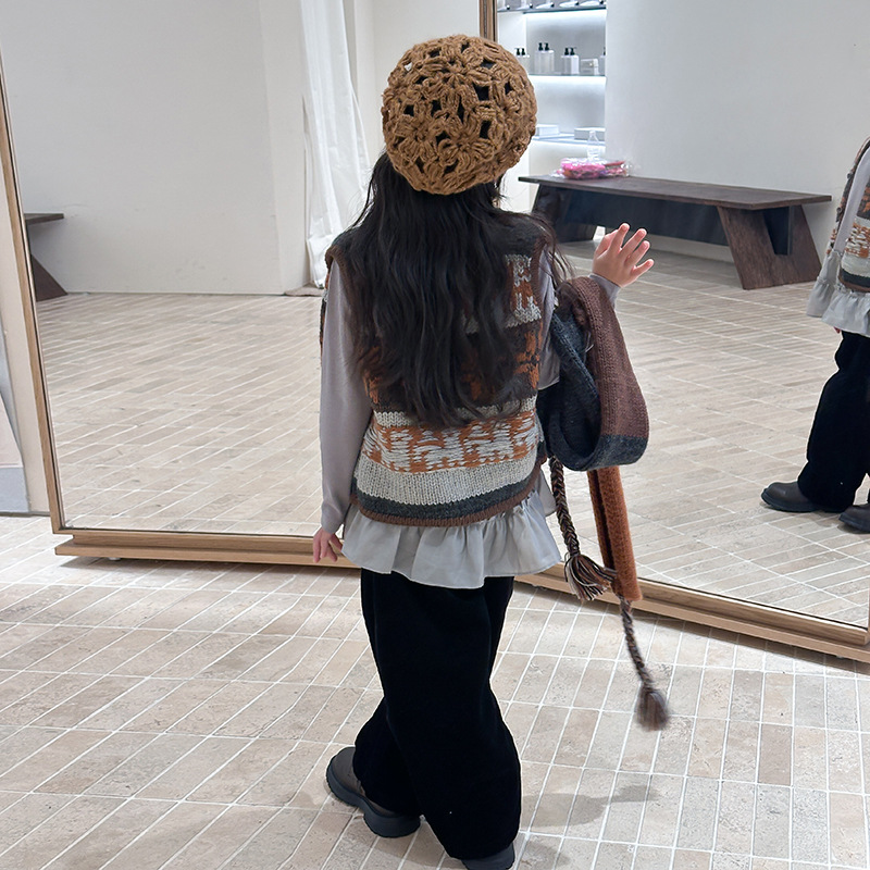 2025 outono nova moda menina r - Kids Ethnic Fashion avaliação e preço